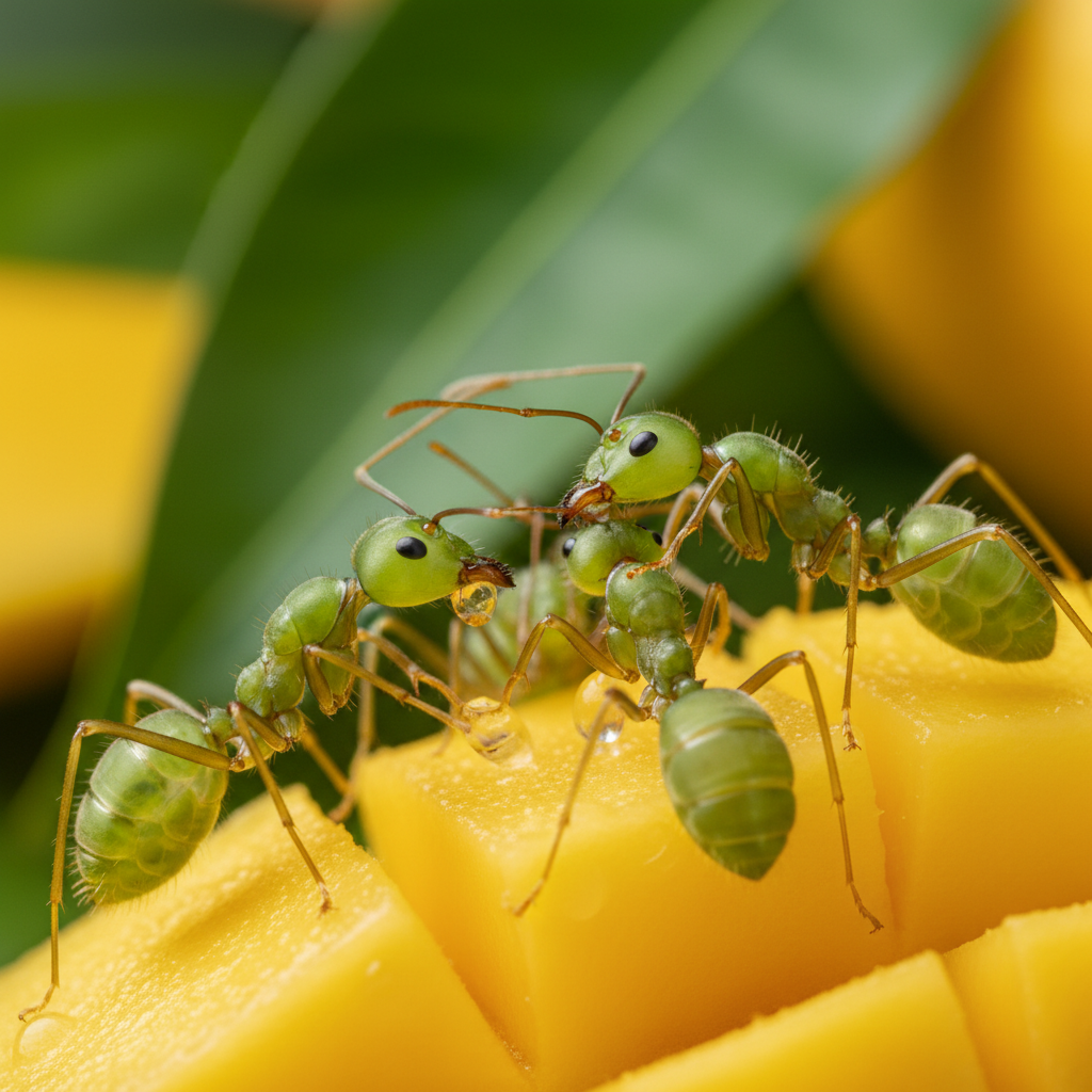 Green Tree Ants Close-up