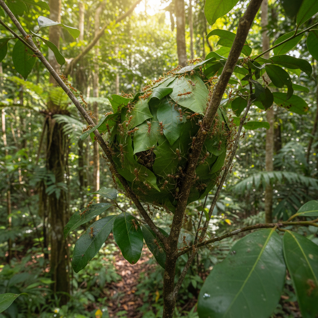 Green Tree Ants in Natural Habitat