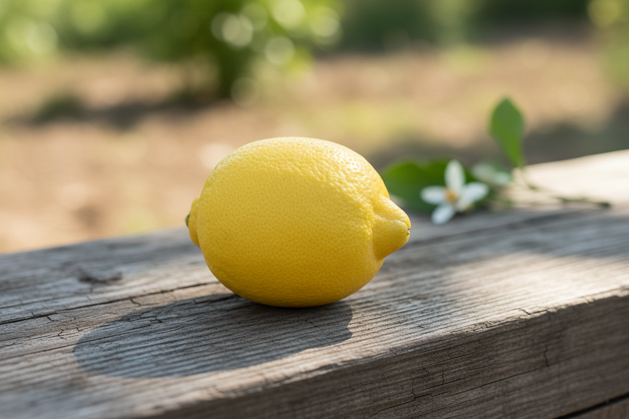 Meyer Lemon with Natural Background